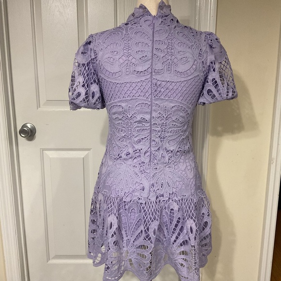 Women's Summer Hollow Out Ruffle Dresses Puff Sleeve Embroidered A Line … - Picture 6 of 12